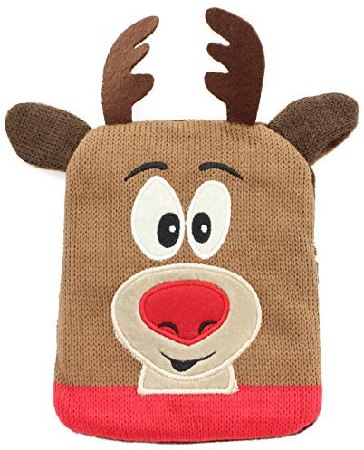 MIK funshopping Wärmekissen mit Strickbezug und Keramikkugel-Füllung Cute Animals (Elch Moose)
