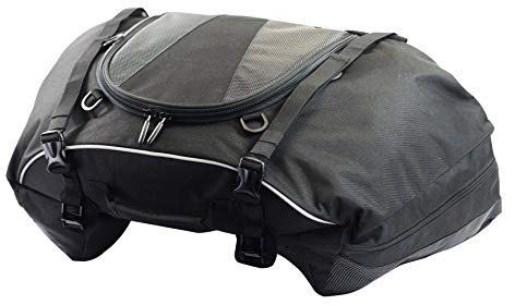 Motorcycle Maxi Tail Bag 50L Large Soft Tail Motorbike Rear Seat Luggage BikeTek