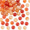 OLYCRAFT 62 Stück Natürliche Rote Achatperlen Stränge 6mm Naturstein Perlen Kristall Energiestein Runde Orange Rote Armband Perlen Für Armbänder Bracelets Mondstein Schmuckherstellung DIY