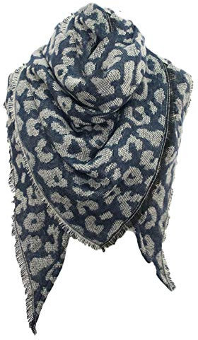 Damen Schal Winter-Dreieckschal Weich Bunt Schlauchschal Kuschelig Xxl Warmer Schal Warm Baumwolle Herbst Winter Blumen Thermo Vintage Halstuch Dreieckschal Scarf Poncho