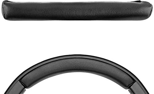 Geekria Protein Leather Headband Pad Compatible with ATH-M70X Headphones, Replacement Band Repair Part (Black)