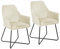 SVITA Josie Dining 2er Set Esszimmerstühle Küchenstühle Polsterstühle Stoffbezug Weiß