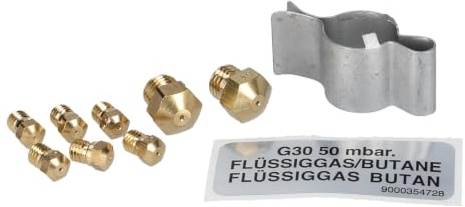 easyPART passend für BOSCH 12012018 Düsensatz G30 50mbar für Gaskochfeld | Flüssiggasdüsen, Butan, Gas-Kochstelle, Brenner, Ersatzteil, Kompatibel mit Balay, Constructa, Siemens, Neff