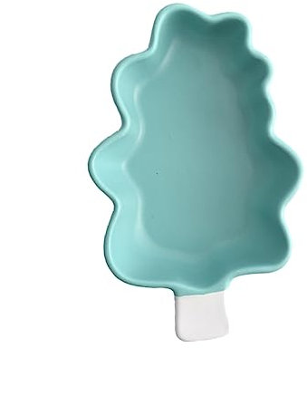 Didiseaon Christmas Tree Shape Ceramic Baking Bowl Christmas Tree Baking Bowls for Fruit Salad Dessert