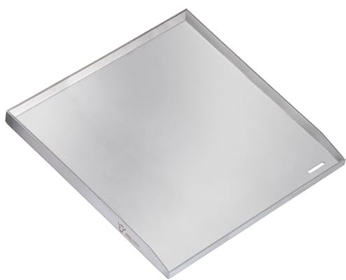 BBQ-Toro Edelstahl Grillplatte | 40 x 41,5 cm | BBQ Plancha, Grillplancha | Rechteckig, Universal und Massiv | Grillblech für Holzkohle und Gas, Grillzubehör, Grillpfanne, Grillschale