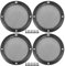 Motoforti Grilles De Haut-Parleurs De Voiture De 3 Pouces Avec Vis - Noir Brillant - Lot De 5