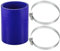 Motoforti 1 Ensemble De Tuyau En Silicone Bleu Pour Voiture De 65mm (2,56) Id, 100mm (3,94) De Longueur, Angle De 0 Degré Avec Colliers De Serrage, Tuyau De refroidissements Universel