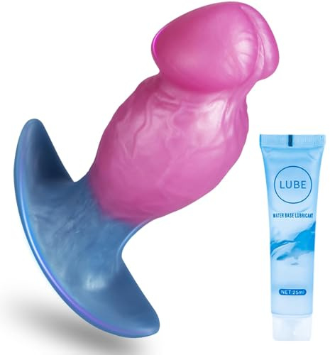 14.5cm Anal Plug Dildo groß Silikon Dildos, Großer Analplug Dicker Dildo mit Ankerform Basisdesign, Realistischer Didloschwanz für Frauen Buttplug Soft Anal Trainer, Sexspielzeug für Frauen Männer - M