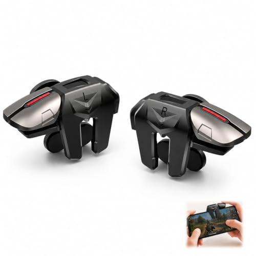 Bgfaquri Manette Mobile Trigger L1R1 L2R2, Paire Déclencheurs Gachette Mobile, Contrôleur Téléphone Portable pour Jeux FPS, Accessoire Gaming Précis Compatible Android iOS Léger et Ergonomique