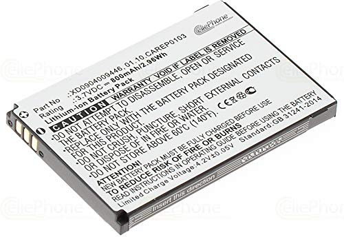 cellePhone Akku Li-Ion kompatibel mit Doro HandlePlus 334 334GSM - PhoneEasy 338 342 345 505 (Ersatz für 01.10.CAREP0103)