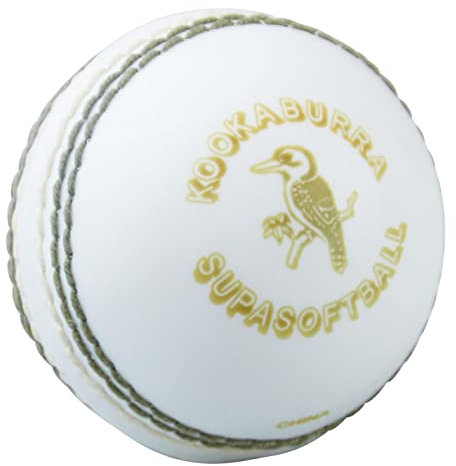 KOOKABURRA Hombres Supa Softball Cricket Ball Blanco Hombres