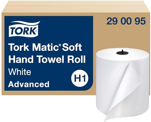 Tork 290095 Advanced Weiche einlagigen Hand Rolle Handtuch, weiß (6 Stück)