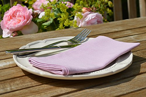 Quayside Home Napkins, 100% Cotton in Orchid Pink pack of 4