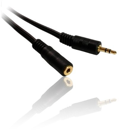 CDL Micro 3 m 10 ft 3.5 mm Stereo Jack Plug Male to 3.5 mm Stereo Jack Socket Female M-F Cable Lead Wire - Gold