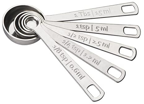 Le Creuset – Cucharas medidoras de acero inoxidable, juego de 5