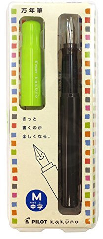 Pilot Kakuno Fountain Pen of Biginners, Medium Nib, Light Green Body (FKA-1SR-LGM)