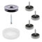 Wagner QuickClick® Stoppgleiter Möbelgleiter Stuhlgleiter 4er-Set zum Anschrauben - 4X Basis+Schraube+Gleitaufsatz rutschhemmend austauschbar - STOPP - Durchmesser Ø 17 mm - Made in DE - 15834000