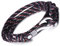 Infinite U Punk Nautical Fish Hook Womens Mens Wrap Bracelet Braided Colorful Nylon Rope Alloy 4-Strands Bracelet Charm Wristband Bangle