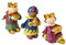 Mopec Huchas de los 3 Reyes Magos, Resina, Morado y Azul, 9x15x20 cm, 3 Unidades