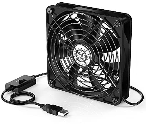 ELUTENG 120mm USB-Lüfter 5V mit 3 Geschwindigkeit Regelbar, USB Ventola PC Computer Lüfter Axiale 120mm kompatibel mit Computer / PS4 / TV Box/Empfänger/Kabine AV/Router