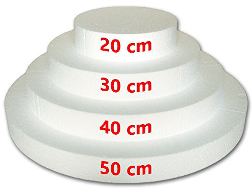 BASI DISCHI IN POLISTIROLO PER TORTA A 4 PIANI DISCO H5 DA Ø 20 - 30 - 40 - 50 CM
