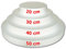 Bases de disques en polystyrène pour gâteau à 4 étages disque H5 Ø 20 – 30 – 40 – 50 cm