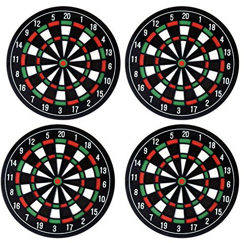 Demiawaking 4Stk. Küche Utensilien Dartscheibe Stil Coaster Mini Dartscheibe Cup Coasters Untersetzer