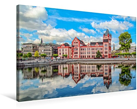 Premium Textil-Leinwand 75 x 50 cm Quer-Format Dortmund Phoenix See Hörder Burg | Wandbild, HD-Bild auf Keilrahmen, Fertigbild auf hochwertigem Vlies, Leinwanddruck von Peter Roder