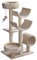 PawHut Cat Tree for Indoor Cats with Scratching Post Perch Tunnel Beige
