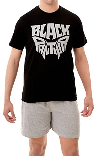 Marvel Black Panther Herren Schlafanzuge Schwarz Size X-Large