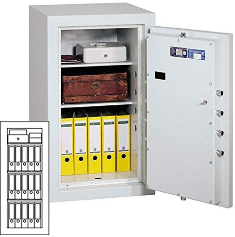Müller Safe EN 0-140 Wertschutztresor, Doppelbartschloss mit 2 Schlüsseln, Grad 0 nach EN 1143-1, H140xB60xT56 cm, 265 kg
