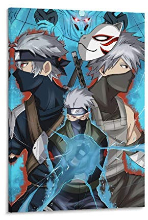 YZLI Anime-Poster Naruto Hatake Kakashi Leinwandbild Kunstdruck Moderne Familie Schlafzimmer Dekor Poster 30 x 45 cm