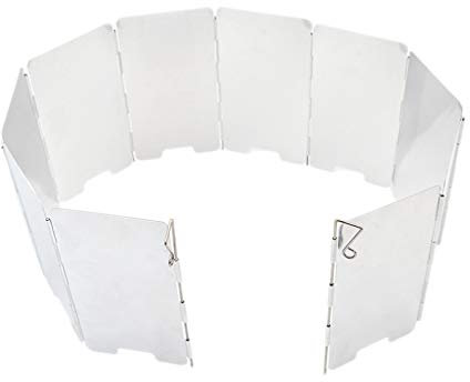 Prom-note 7/8/9 Plates Foldable Outdoor Camping Cooker Wind Screen Gas Stove Windshield Outdoor Camping Stove Windshield, Folding Camping Aluminum Cooker Wind Screen Windbreak With 1 Storage Bag