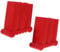 WINOMO 2Pcs Non Slip Ladder Feet Rubber Ladder Accessories Replacement Step Ladder Feet Foot Mat Cushion (Red) Ladder Leveller（3.14X2.75X1.45inch）