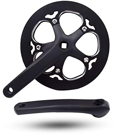 DRIFT MANIAC Fahrrad-Kurbelgarnitur 52T 130BCD 170mm Kurbelarm Set Vierkant Kegel für City Klapprad