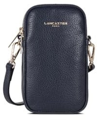 LANCASTER | Dune - Pochette smartphone Cuir de Vachette Grainé Bleu foncé