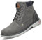 Mishansha Stivaletti Donna Invernali Scarpe Uomo Invernali Scarponcini Invernali Impermeabili Scarponi Invernali Grigio 56,GR.46