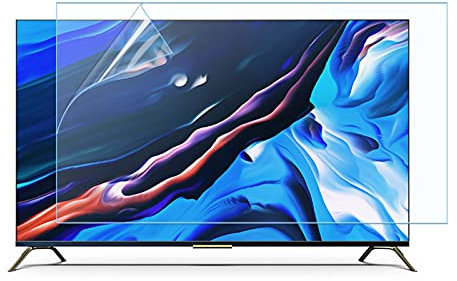 JANEFLY 32-75 Pulgadas Película Anti-Resplandor Pantalla De TV, Película Protectora De Luz Azul Pet/Anti Rayas Proteja Sus Ojos para Sharp, Sony, Samsung, Hisense, LG Etc,60(1338 * 756mm)