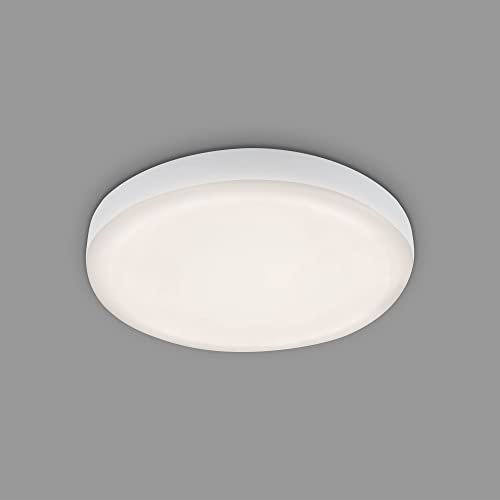 BRILONER Leuchten - LED Einbaulampe Badezimmer rahmenlos, LED Einbaustrahler Bad, Einbauspot IP44, neutralweiße Farbtemperatur, 6W, 700 lm, 100 mm, weiß, 7062-416