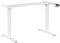 Desktopia Budget Höhenverstellbarer Schreibtisch | Per Kurbel verstellbares Tischgestell | Breite verstellbar für alle gängigen Tischplatten (Weiß, Ohne Tischplatte)