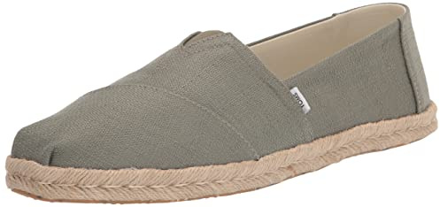 TOMS Womens Alpargata Rope Loafer Flat, Vetiver Grey, 9.5