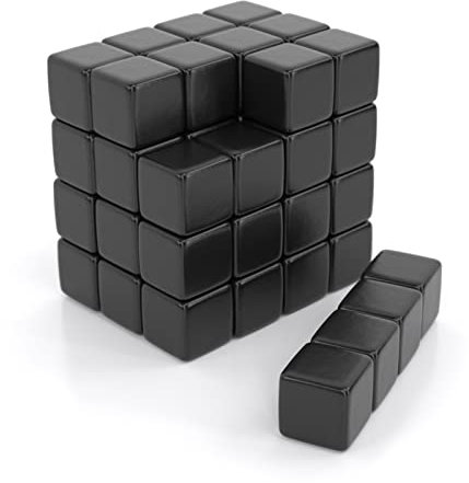JAWA Magnetwürfel 5mm - 50 Neodym Magnete Extra Stark - Anti Stress Mini Magnete - Premium Magnetic Cube - Whiteboard und Kühlschrankmagnete - Magnet Würfel für Haushalt und Büro