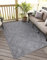carpet city In-& Outdoor Teppich - 240x340 cm - für Innen-& Außenbereich - Wetterfest Balkon-Teppich, Terrasse, Flur, Küche - Wohnzimmer-Teppiche - Hochtief/ 3D-Effekt - Rauten-Muster in Anthrazit