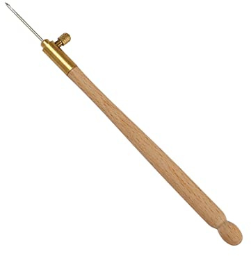 VOANZO Sticknadel-Set mit Holzgriff, Häkelnadel, Perlennadel, Pailletten, Nadel-Set, Häkelwerkzeug-Set mit 3 Nadeln (0,7 mm-1 mm-1,2 mm)