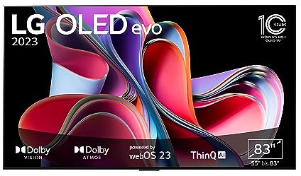 LG OLED83G39LA TV 210 cm (83 Zoll) OLED evo Fernseher (Gallery Design, Brightness Booster Max, 120 Hz) [Modelljahr 2023]