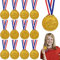 Gewinner Medaillen Gold,12 Medaillen Kindergeburtstag Kunststoff,Medaille Gold für Kinder,Siegermedaille,Goldmedaillen für Kinder,Winner Gewinner Medaille,Super Medallien für Wettbewerb Auszeichnungen