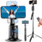 ELIVORZ Auto Tracking Phone Holder & 2-in-1 Extendable 62 Tripod-Selfie Stick Bluetooth Remote | AI 360° Gimbal Stabilizer For Smartphones | Adjustable, No App, For Streaming YouTube, TikTok