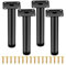 AIMIXUN Lot de 4 Pouces Meuble Reglable 15 cm, Pied de Canapé 15 cm, Pied Canapé Metal, Lot de 4 pour Armoire, Etagères de Cuisine, Canapé, Table, Chaise, Bureau, Placard (Noir)