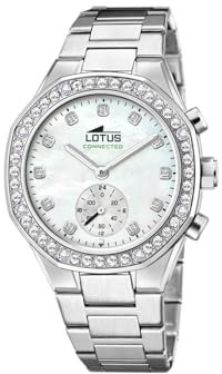 Montre Lotus pour Femme 18924/1 Connected Boîtier en Acier Inoxydable Gris Bracelet en Acier Inoxydable Gris