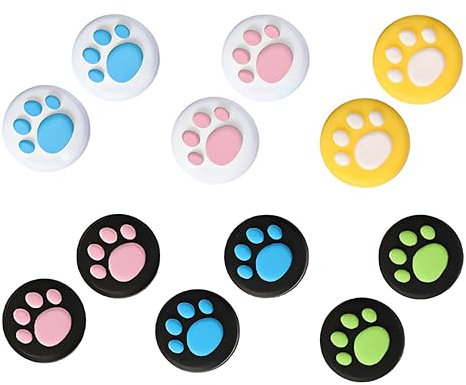 12 Stück Joystick Kappen Kompatibel mit Switch & Switch Lite Cat Claw Design Silikon Switch Thumb Grips Analog Stick Kappe für Controller Joystick Daumengriff Kappenabdeckung